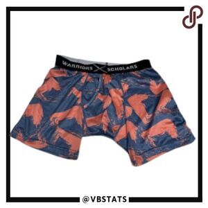 Warriors & Scholars Orange/Blue Designer Boxer Briefs Medium